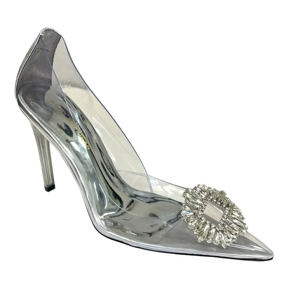 Good American Women’s Glass Cinder-f*cking-rella Pump Size 9.5 - Picture 8 of 8